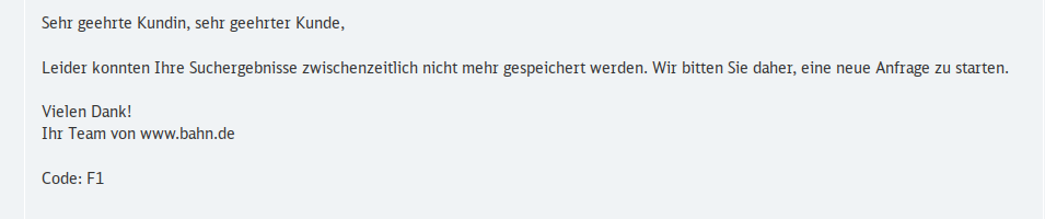 9823's tweet photo. @DB_Bahn  Das nervt. Ich suche abends einen Zug heraus und kann morgens nicht mehr auf die Suchergebnisse zugreifen. https://t.co/Af93u12Zie