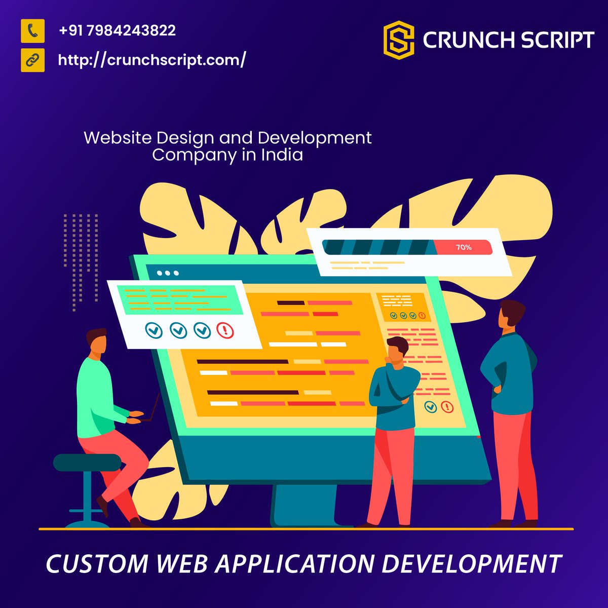 crunchscriptcom's tweet image. Creating tailored web applications that meet your unique business needs - Crunch Script.
.
.
#crunchscript #customwebsite #webapplicationdevelopment