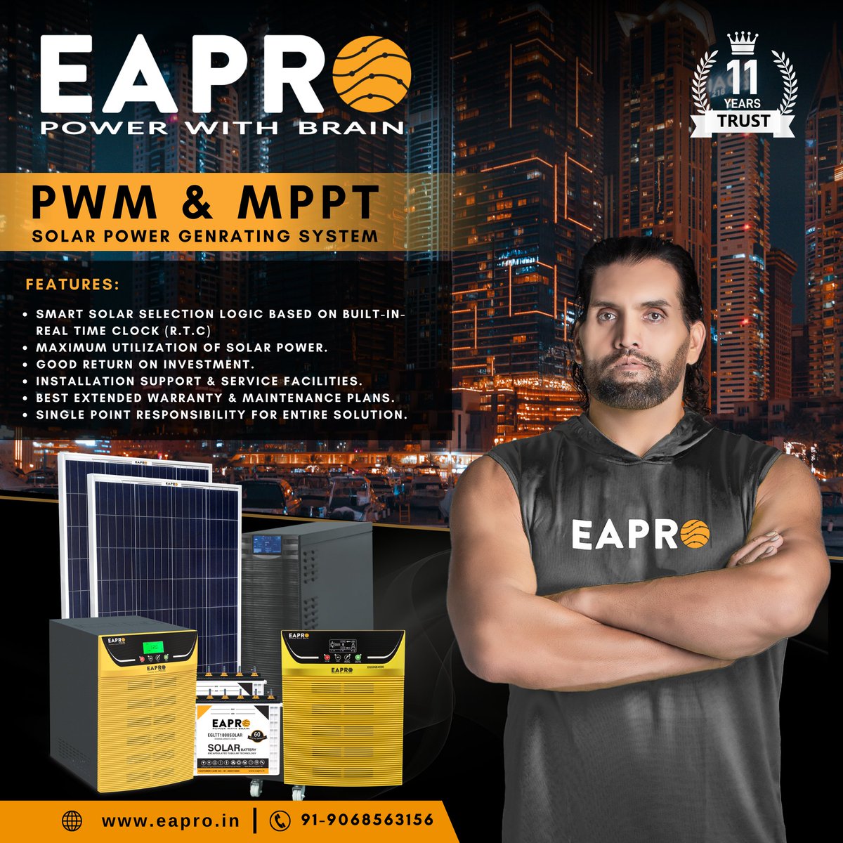 EaproGlobal's tweet photo. Power your life, even when the lights go out.
Download catalog: https://t.co/MMcjgaMWQa
Call (Sales): 09068563156
Call (Service): 8650115000
#AlwaysOn #powerbackupsolutions #uninterruptedpower https://t.co/dNlFoEKrDe