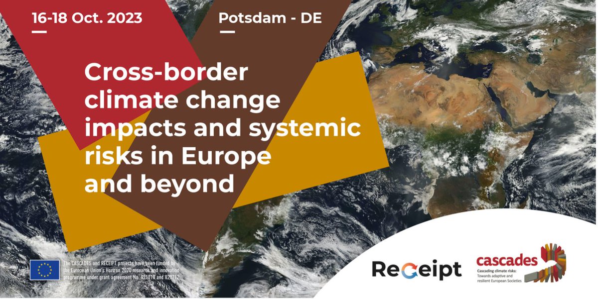RECEIPT_eu's tweet photo. 📣Exciting news! We've extended the abstract deadline & announced keynote speakers for our #climatechange impacts & #systemicrisks conference co-organised with @Cascades_EU
Join us Oct 16-18 at @PIK_Climate & submit your abstract by May 10.
More info👇
#H2020
#climatestorylines https://t.co/fvLASawexU