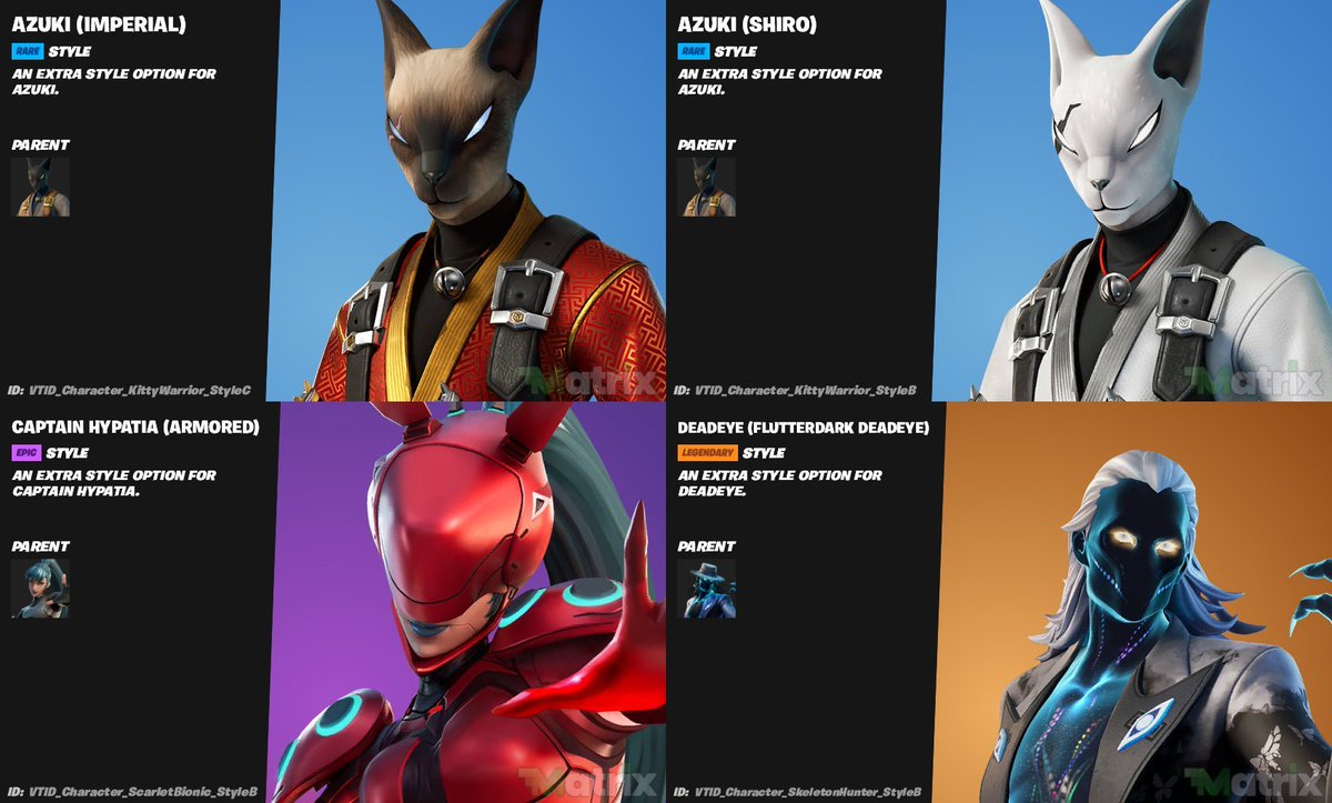 Sharky_Leaks's tweet photo. New Variants in #Fortnite v24.30! https://t.co/nWOtCv1l4t