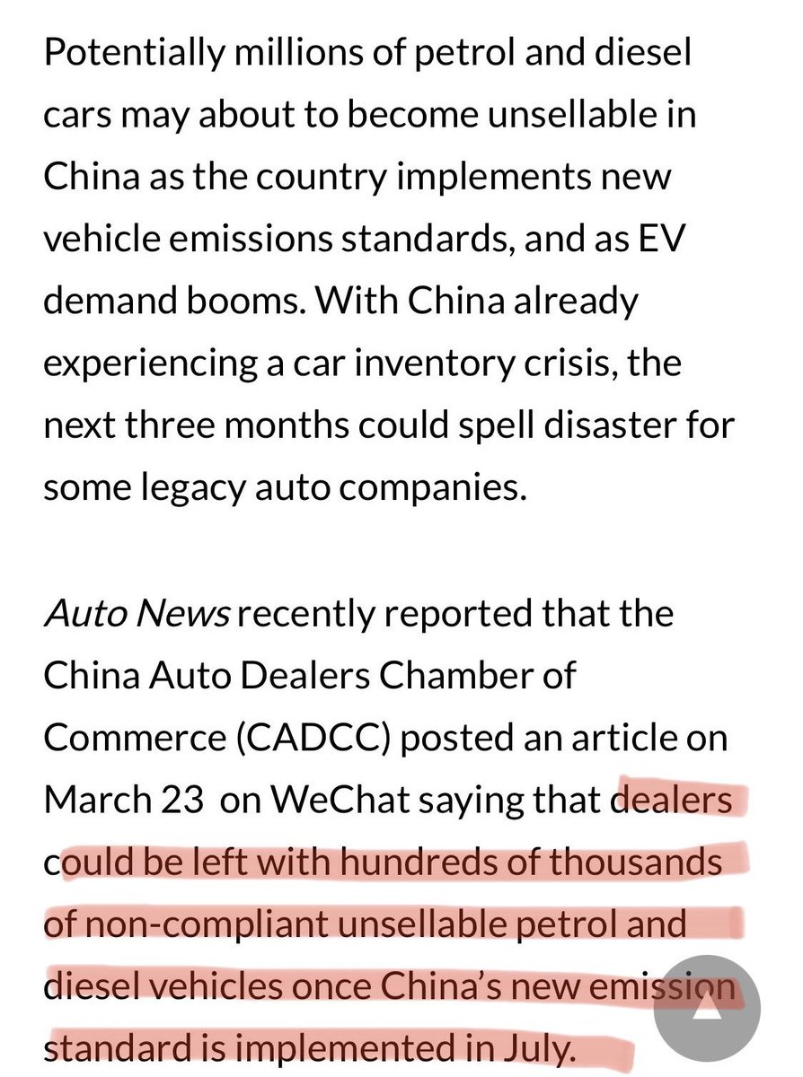 NicklasNilsso14's tweet photo. This is bad for BMW, VW, MB, Ford, GM, Stellantis, Toyota, Nissan, Honda, Suzuki, basically all car manufacturers who make ICE!
This will happen this year!
Not in 2025, not in 2030.
THIS YEAR ! ! ! https://t.co/QjSQeVzTlW