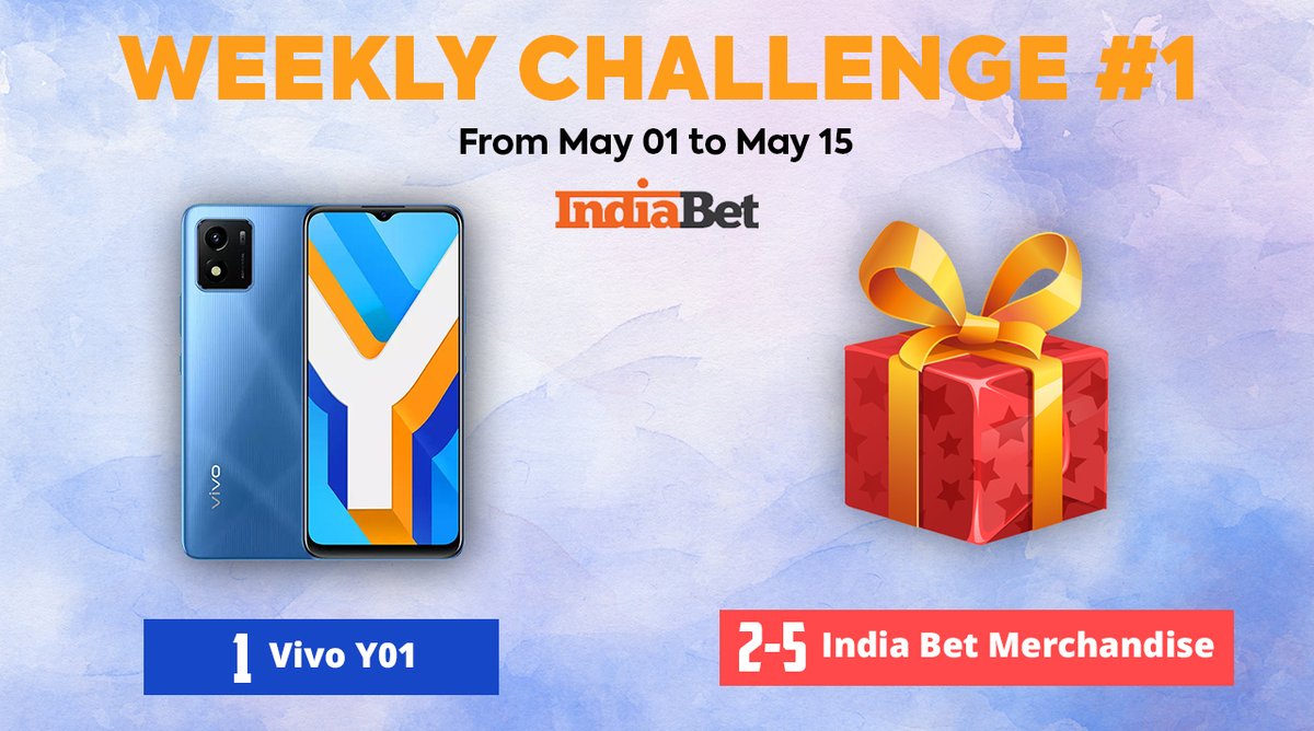 indiabet's tweet image. Participate in our Weekly Sports Challenge for a chance to win a Vivo Y01 &amp;amp; merchandise:
indiabet.com/challenge/c2650

#IndiaBet #WeeklyChallenge #FreePrize #Cricket #Gaming #UEFA #ATP #TATAIPL2023  #Contest #MobilePhone  #VivoY01
