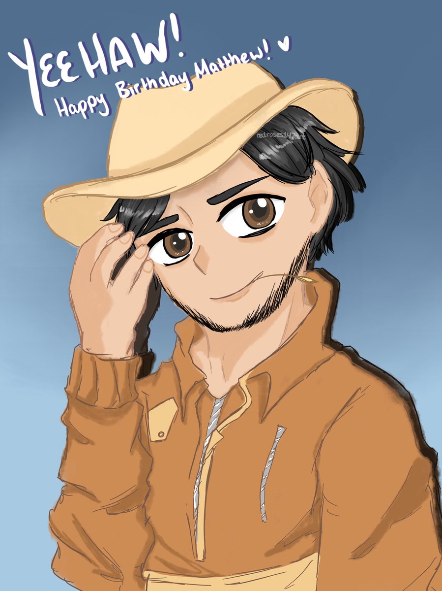 redroses147's tweet photo. Sorry I forgot to post the birthday art I did for @matthewocowboy last night! π₯ΊππΈ Our favourite Jake main!!! π₯°π₯Ή #birthdayart #jakepark #jakedbd #dbd #dbdfanart https://t.co/bTmJlMXiNK