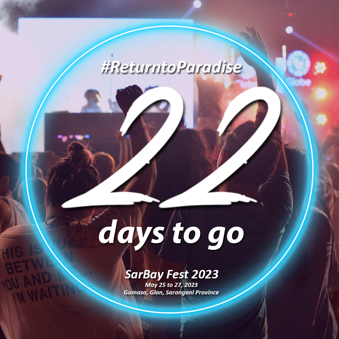 piosarangani's tweet photo. It's time to make some waves and create unforgettable memories at Sarangani Bay Festival.

Twenty-three days to go before we all return to paradise, SarBay Citizens!

#SaranganiBayFestival #SarBayFest2023 #ReturntoParadise #ILoveCleanSarBay #SaranganiProvince https://t.co/I3341gdA2K
