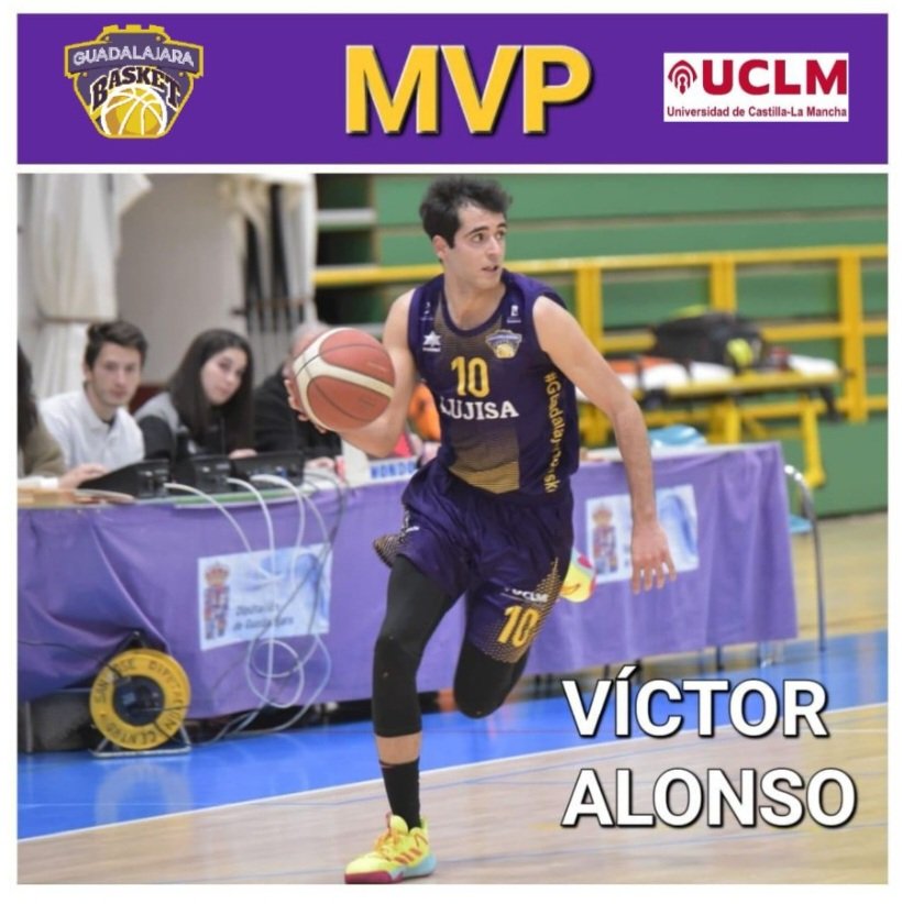 GuadaBasket's tweet photo. 🏆El jugador más destacado del último partido de liga EBA: 

VÍCTOR PASCUAL . 23 puntos, 3/4 de dos, 3/5 de tres, 6/9 de uno, 3 asistencias, 3 robos para 29 de valoración en 19 minutos. 

💜VamosGuada https://t.co/3BuJftqSY2