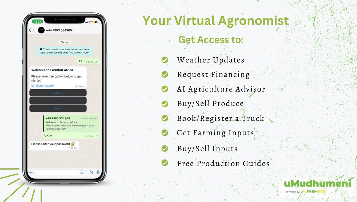 ryankatayi's tweet photo. Are you looking for a new way to sell your produce? Look no further than our WhatsApp bot platform! It's quick, easy, and convenient. Upload your products and start selling in no time. Try it out today: https://t.co/auiQTnhnVD https://t.co/WtPGczUmD7