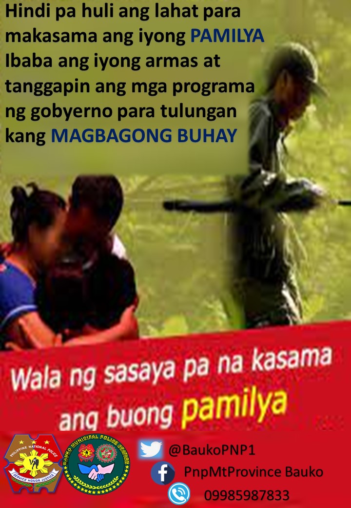 PNPBauko1's tweet photo. Wala ng sasaya pa na kasama
ang buong pamilya!!
#sharethetruthsavethefuture
#SupportELCAC
#SerbisyongNagkakaisa
#πΆπ―πͺπ§πͺπ¦π₯π±π°ππͺπ€π¦π΄π¦π³π·πͺπ€π¦
#WeServeAndProtect
#PNPKakampiMo https://t.co/R7uLrAG3Ps