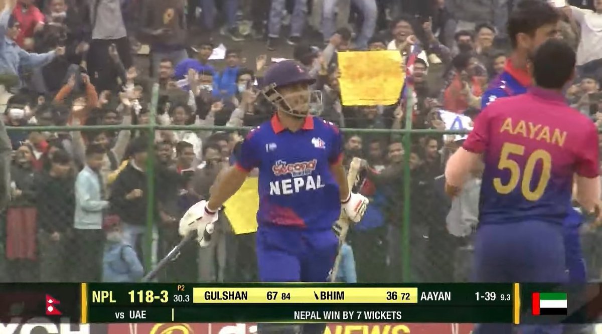 CricCrazyJohns's tweet photo. HISTORY: NEPAL QUALIFIED INTO THE ASIA CUP FOR THE FIRST TIME IN HISTORY. https://t.co/dy7fUww24B