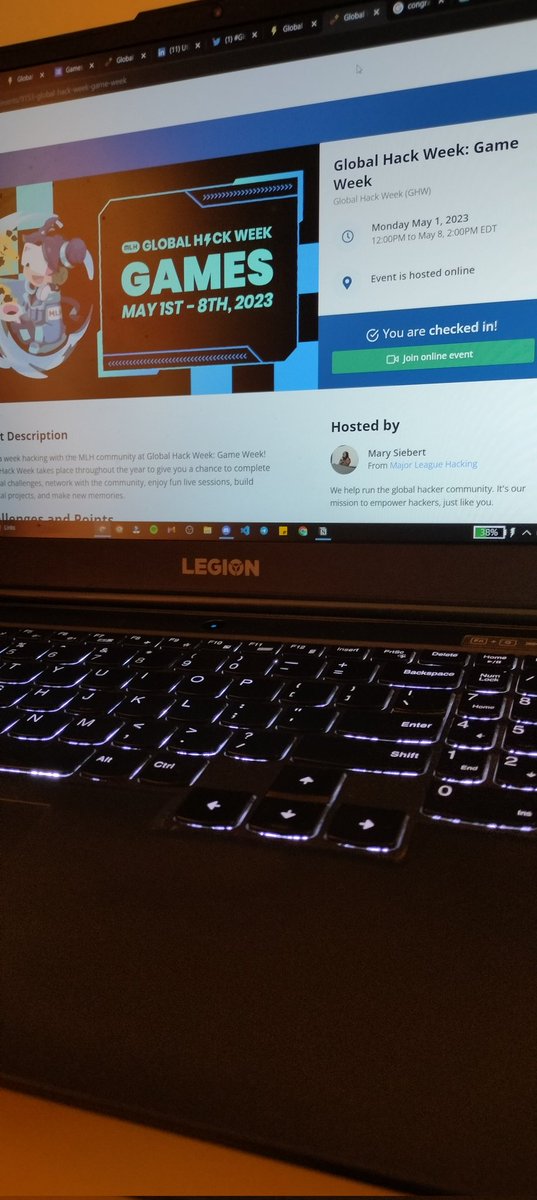 utkarshswisdom's tweet image. Game Week Hacking Setup for #GlobalHackWeek With @MLHacks ✨🚀