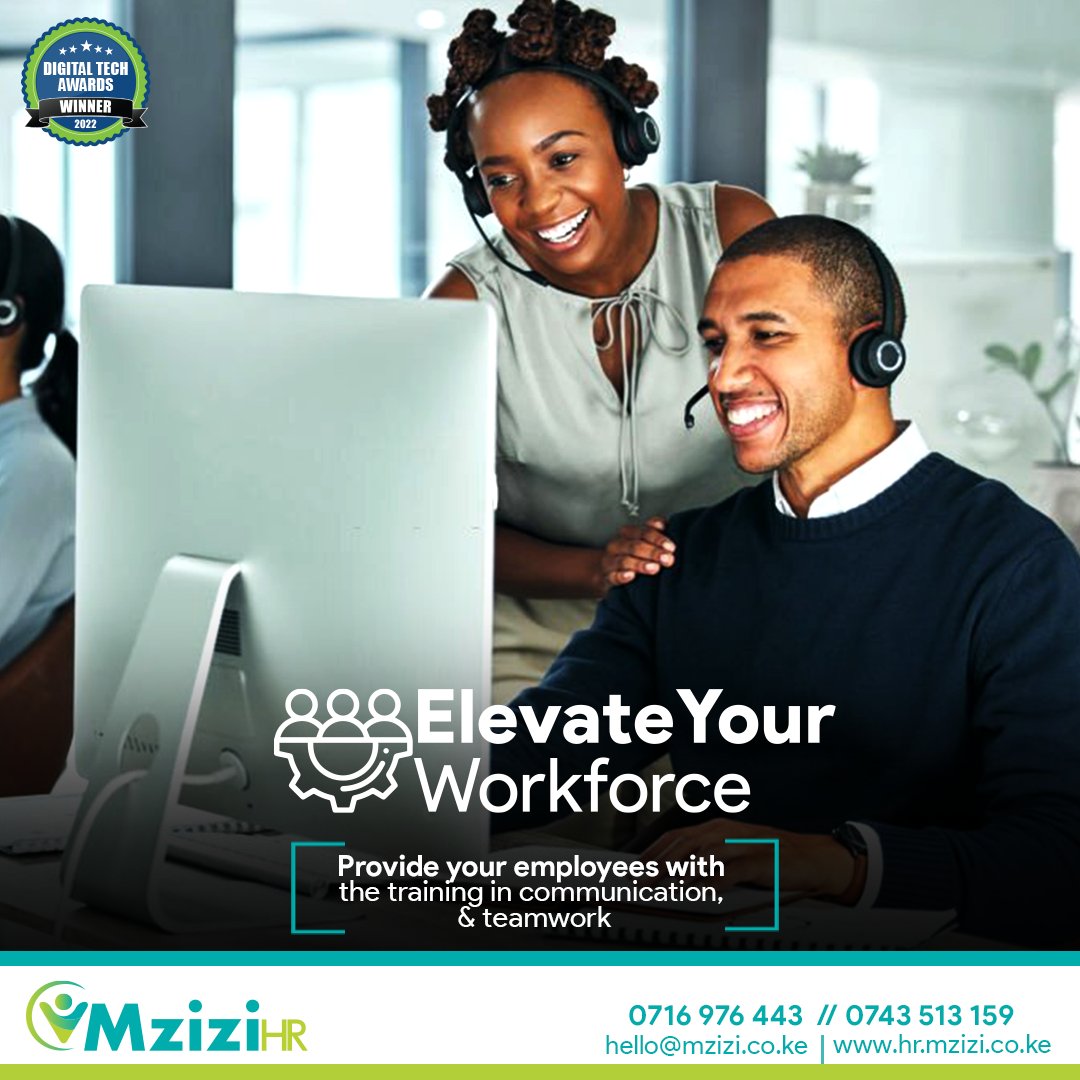 Soft skills are crucial to success in any workplace. With the HP Life feature, you can provide your staff with the training they need to excel in communication, teamwork, leadership and more.

To get started, visit our website: hr.mzizi.co.ke​
#HRMS #HPLife #SoftSkills
