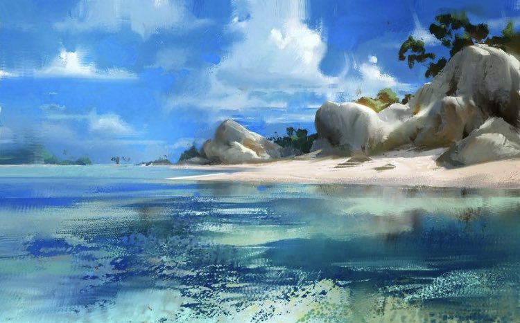 taylerolivasart's tweet photo. Some work from a while back when I stumbled upon #mapcrunch. These were some tests using my brush-pack based off my goauche paintings! 🎨 https://t.co/RHTGrASBMu