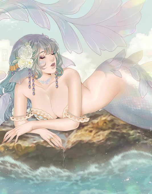 Mermay  old pieces (2022/21) because I'm not certain if I manage a new piece this year #mermay2023