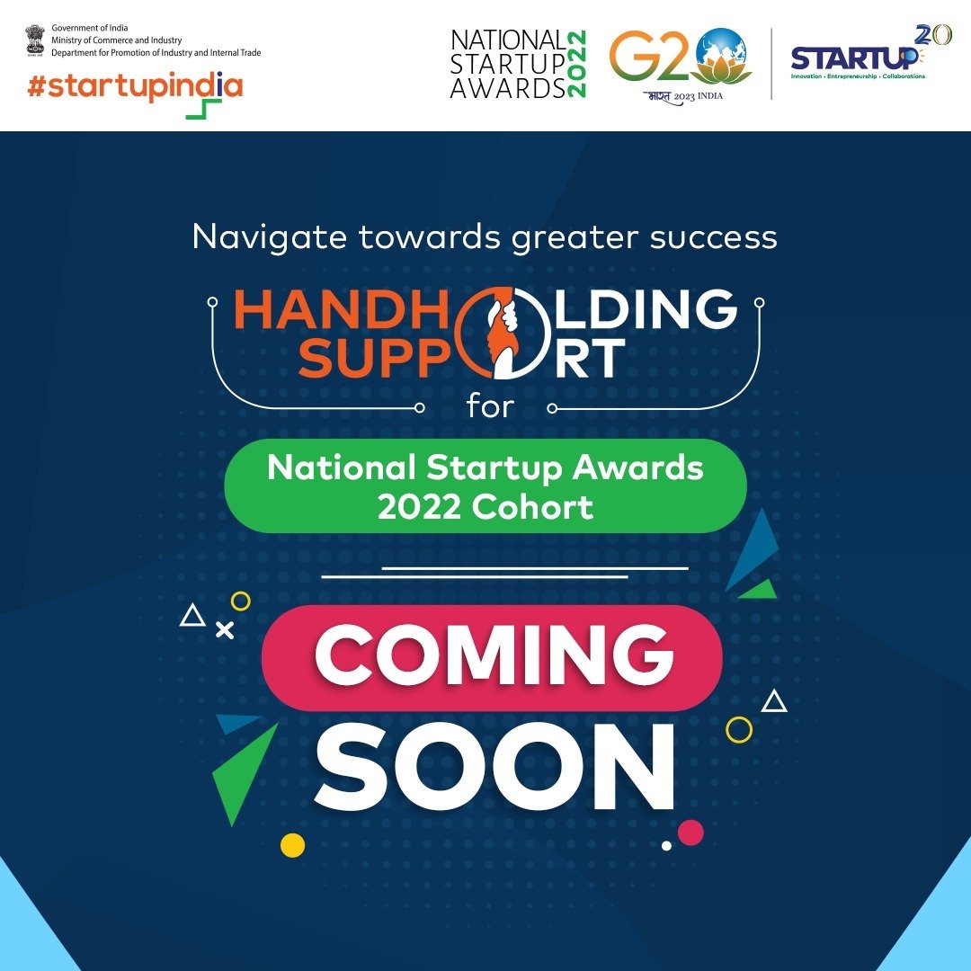 startupindia's tweet photo. It is time for startups to rise and shine!
We are coming up with another edition of handholding support.
#StartupIndia #NSA2022 #NationalStartupAwards #Handholding #HandholdingSupport #SupportforStartups #Startups #IndianStartups https://t.co/gpFOcnO9zw