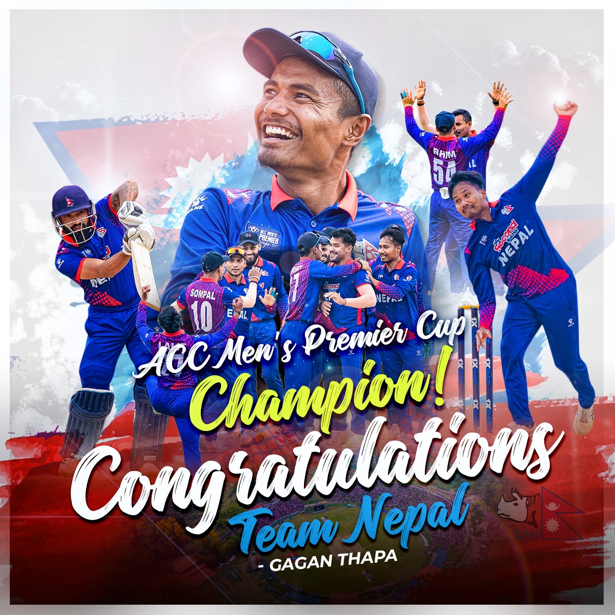 thapagk's tweet image. एसीसी प्रिमियर कप क्रिकेटको विजेता भएसँगै हाम्रो Asia Cup खेल्ने सपना साकार भएको छ। यो सफलताको लागी नेपाली राष्ट्रिय क्रिकेट टिमलाई धन्यवाद। हामी सबैलाई बधाई।