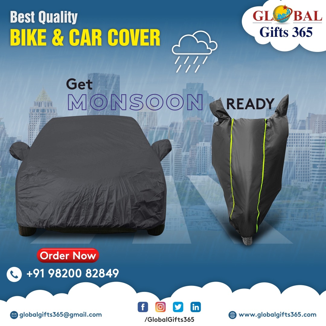 GlobalGifts365's tweet photo. Get Monsoon Ready!!!
Buy best quality of Bike & Car cover from our exclusive range of rain covers.
For best deals call now: +91 98200 82849
For more gifts visit: https://t.co/be3kacTZxK
#GlobalGifts365 #gifts #corporategifts #premiumgifts #bikecover #carcover #bestquality https://t.co/sqpVJNAVG4
