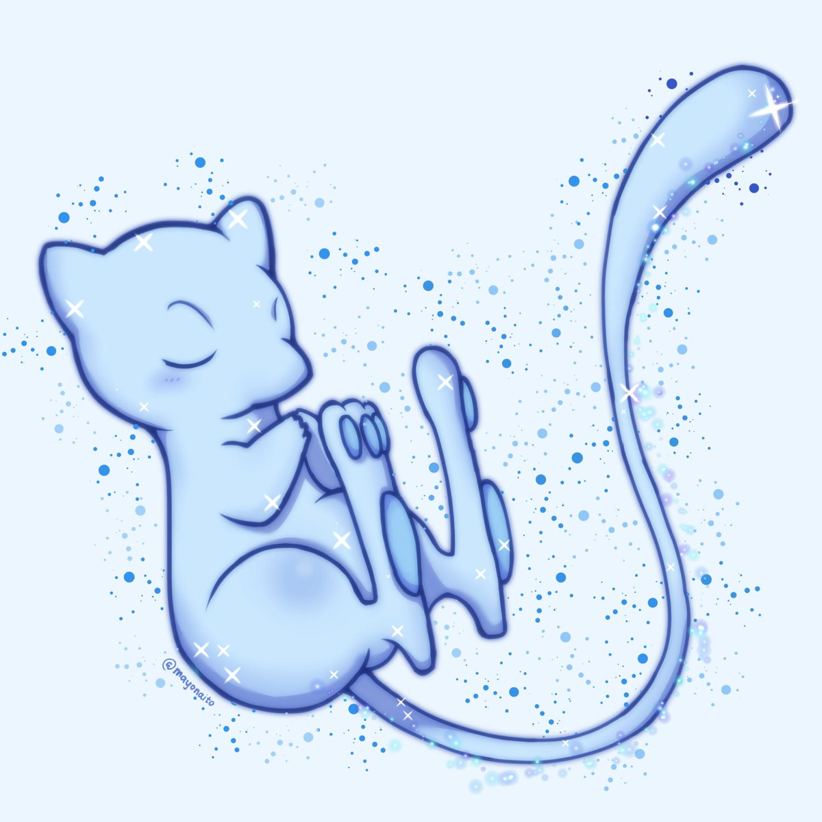 shiny vers.
      #mew #ミュウ #ポケモン 𓈒