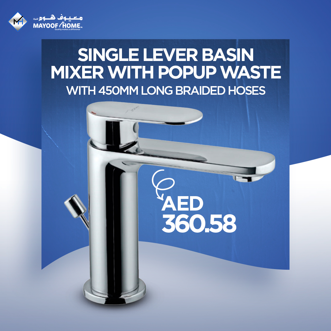 HomeMayoof's tweet photo. Get rid of clutter and chaos in your sink area with our single-lever basin mixer. Say goodbye to adjusting two handles!

#MayoofHome #ModernFurniture #Luxury #Furniture #OneStopShop #ModernDesigns #SanitaryWare #Customization #ClassFurniture #Tiles #Floorings #Ceramic #Porcelain https://t.co/kOoreruoTK