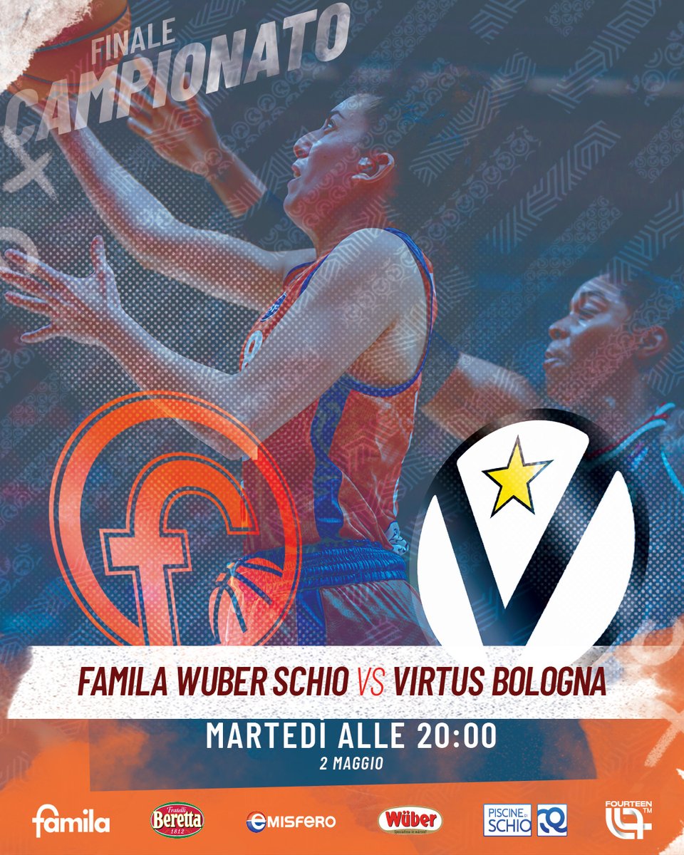 familaschio's tweet photo. GAME DAY ๐ฅ
Techfind Serie A1
Playoff | Finale - Game 2
๐ @VirtusSegafredo
โ๏ธ 20:00
๐ PalaRomare (Schio)
๐ป https://t.co/WsTjmIM3b9
#familaschio #lbflive #orangegeneration #fourteenyourteam https://t.co/TwoGw6Jk0B