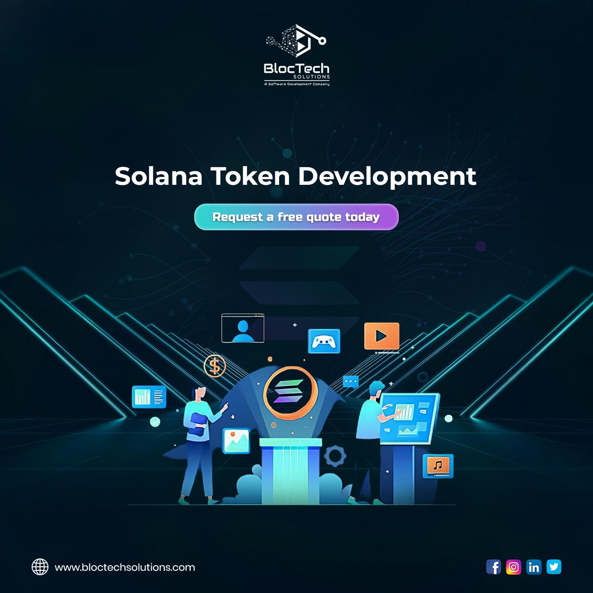 bloctechsol's tweet image. Solana is a fast, low-cost, and high-performance blockchain platform designed to support decentralized applications (dApps) and crypto transactions on a global scale. 🔥💸💻

Build Your Own High-Speed, Low-Cost Blockchain Solution Today! with us at
bloctechsolutions.com 🚀🌎