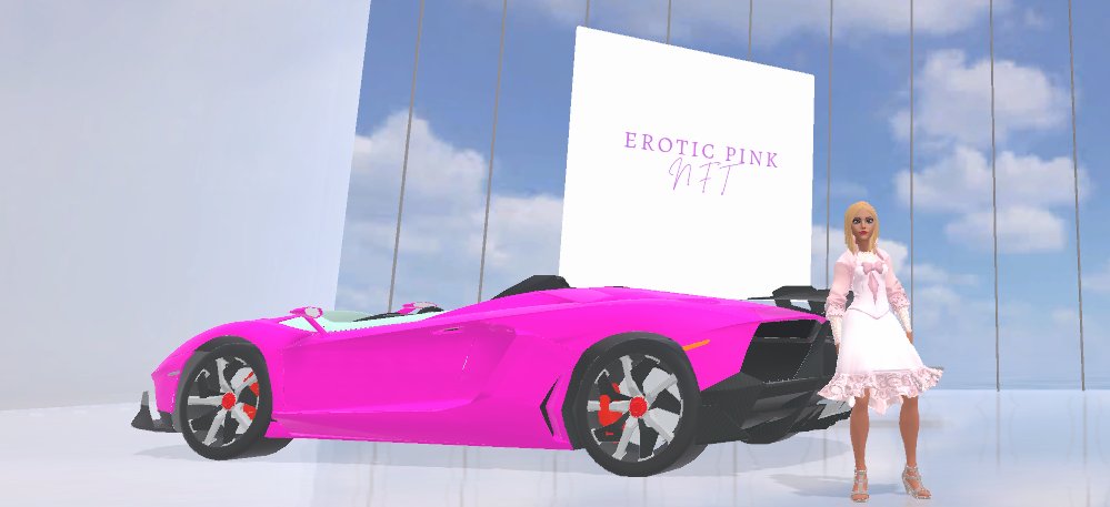 PinkCryptoBabe's tweet photo. Our #PinkLambo is funtional you can drive with 2 passengers. Ready for the #race soon in #formula1 😜🔥🇮🇹 #Metaverse  ?🫦 Are you ready to ride?

try it here: https://t.co/SISTpDPleb https://t.co/Ep85R8hrMA