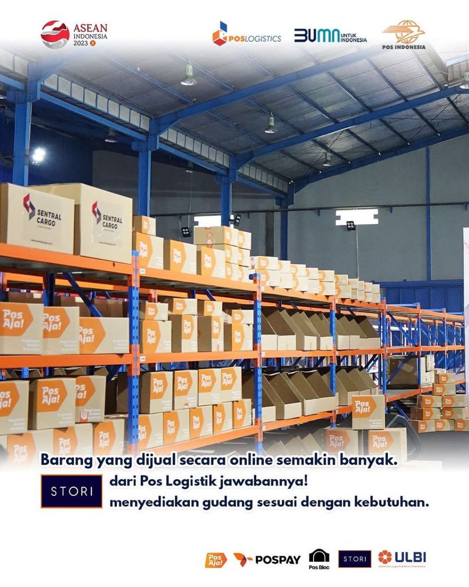 PosAjaMagelang's tweet photo. Bisnis online semakin berkembang maka barang yang dijual dan stock barang pun makin banyak. Layanan STORI dari Pos Logistik (@poslog.official) menyediakan storage online fullfilment #SahabatPos. https://t.co/ltIokVzaEc