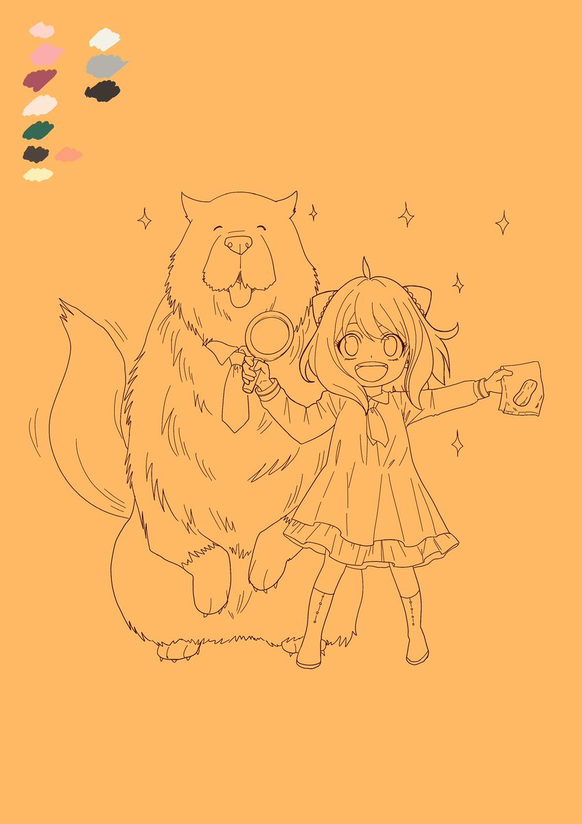 saeko_doyle's tweet photo. Long time no draw 😱 but they are too cute! Finally watched this adorable anime #spyxfamilly #fanart #wip #AnyaForger #Bond #wakuwaku https://t.co/5zDGq9VEpj
