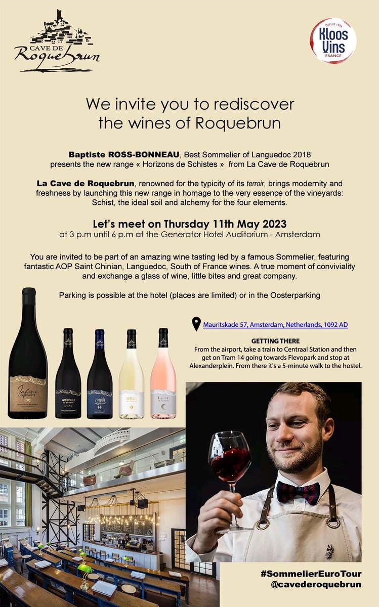 baptiste_ross's tweet photo. 🍷Jeudi 11 mai à Amsterdam📍 !
.
.
.
@CRoquebrun @SaintChinian @VinsduLanguedoc @AOPLanguedoc 
#sommeliertour2023 https://t.co/urk7NIWjqg