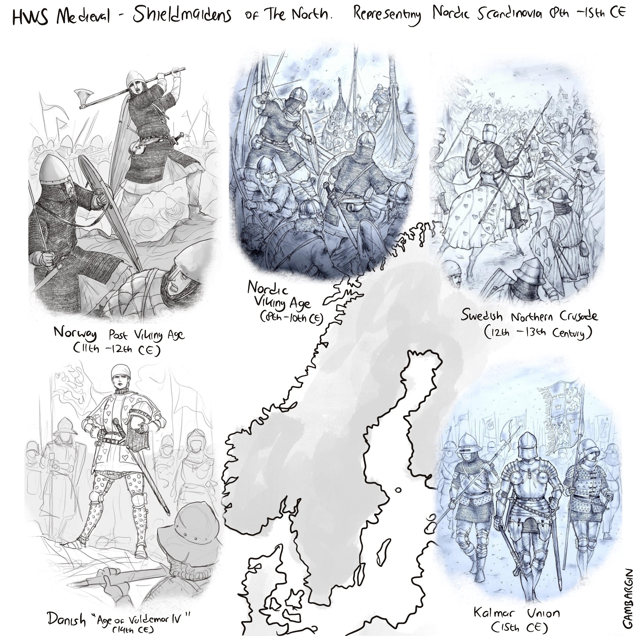 The Art of Gambargin - Norse Shieldmaidens: Between the Horny Viking, the  Historical Viking and the Historically Wrong Sketch Viking. Gambargin has  received plenty of messages, critiques and perhaps, complains, due to