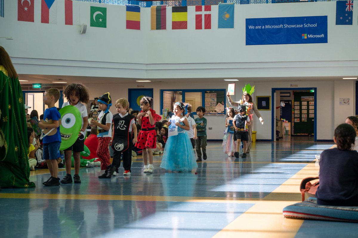 sekqatar's tweet photo. The book week parade at @sekqatar was a blast! So many #creative costumes and book characters brought to life. Can’t wait for next year! 📚🎉
#bookweek #schoolparade #costumes #IBschool #PYP #MYP https://t.co/MspHPVQeZ3
