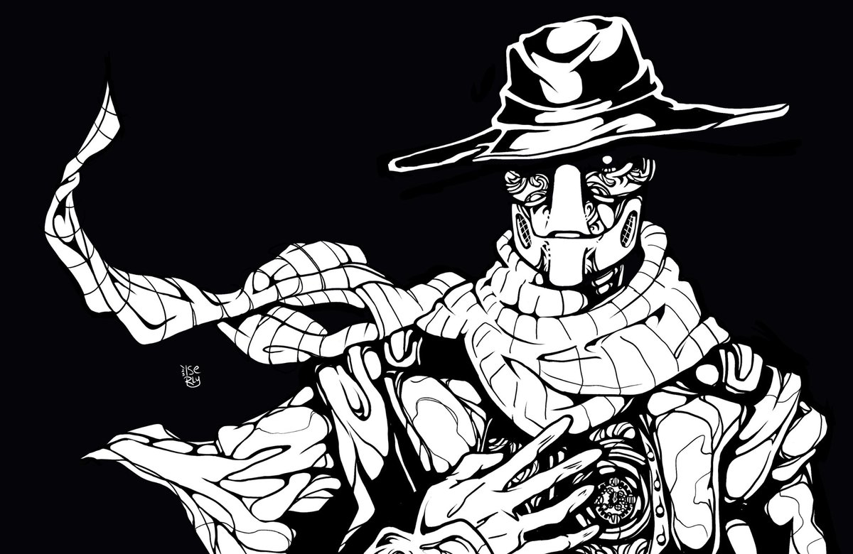 Iserlychopedly's tweet image. #ttrpg #fatecore #originalcharacter #ArtistOnTwitter 
And the last one from my large list. The surgeon construct with magical chronometer.
