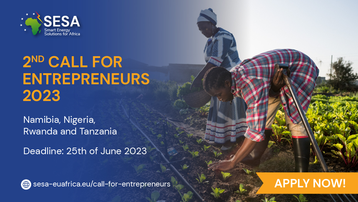 SiemensStiftung's tweet photo. 📢Are you an #entrepreneur with #sustainable #energy solutions from Namibia, Nigeria, Rwanda, and Tanzania? You can apply for the “2𝐧𝐝 𝐒𝐄𝐒𝐀 𝐂𝐚𝐥𝐥 𝐟𝐨𝐫 𝐄𝐧𝐭𝐫𝐞𝐩𝐫𝐞𝐧𝐞𝐮𝐫𝐬 2023”!
✅Check out if you meet the eligibility and apply now: https://t.co/hFW7xRGGMq https://t.co/xB1PIv3sRv