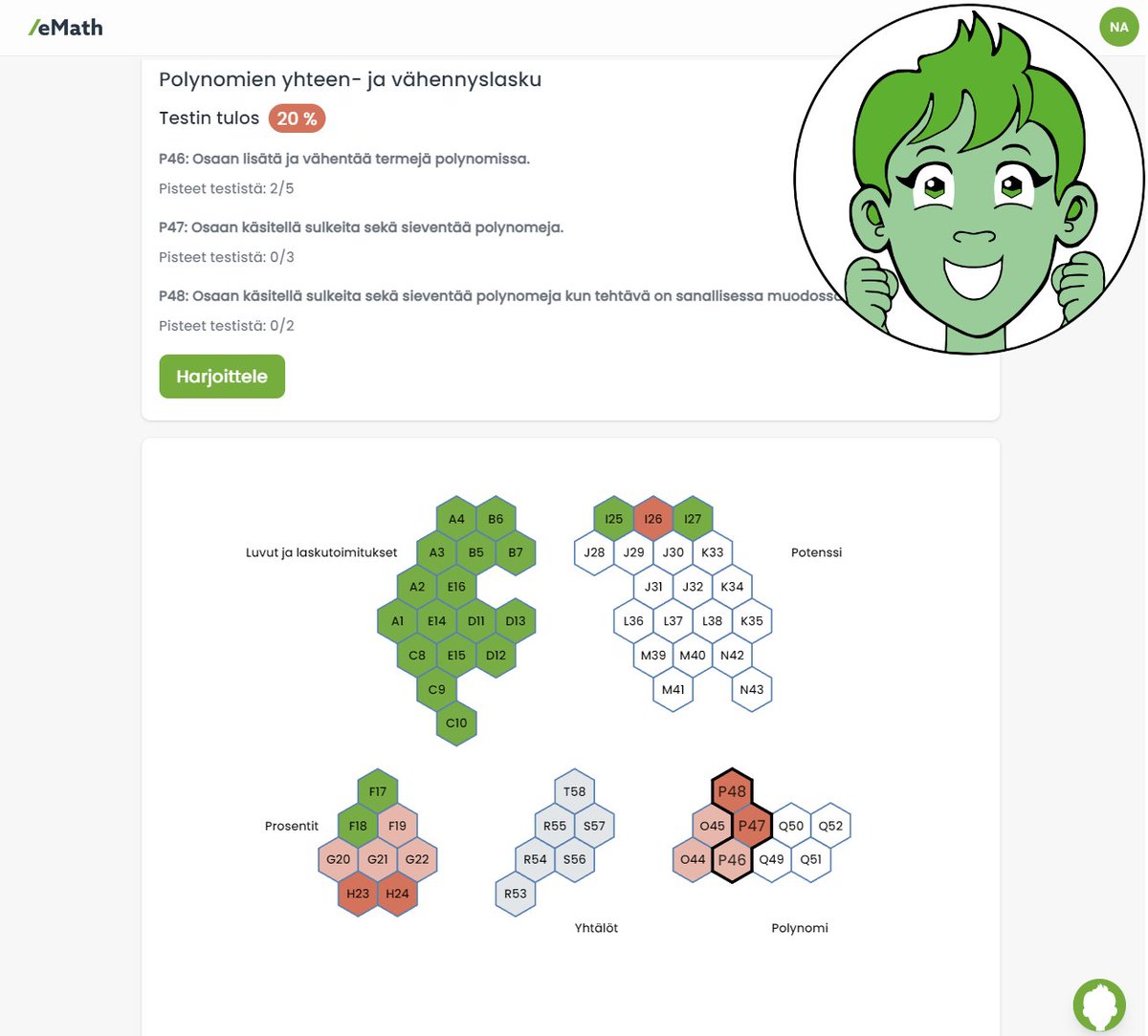 Osaatko käsitellä polynomeja? Virtuaalisen tutorin, Gemman avustuksella voit testata osaamistasi ja hioa matematiikan taitosi timanttisiksi! Klikkaa linkkiä ja kokeile itse! gemmatutor.com #matematiikka #polynomit