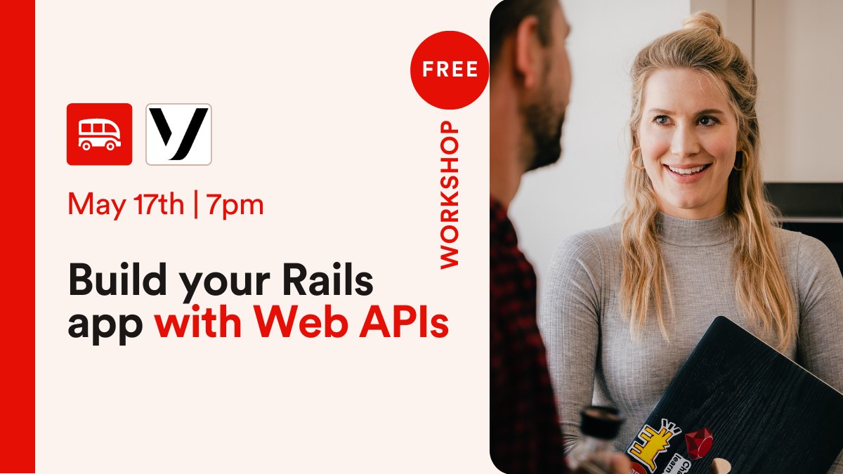 ImClarisseng's tweet photo. We're hosting a workshop with our friends @LeWagonTokyo for #Tokyo #developers. Join us and build a Rails app with Web APIs together.  

🗓️Wednesday, 17 May, 7pm JST 
🎟️https://t.co/I1YzxmC6HP 

#coding #rubyrails #engineers #APIs #bootcamp #APIs https://t.co/87xEM4OMEd