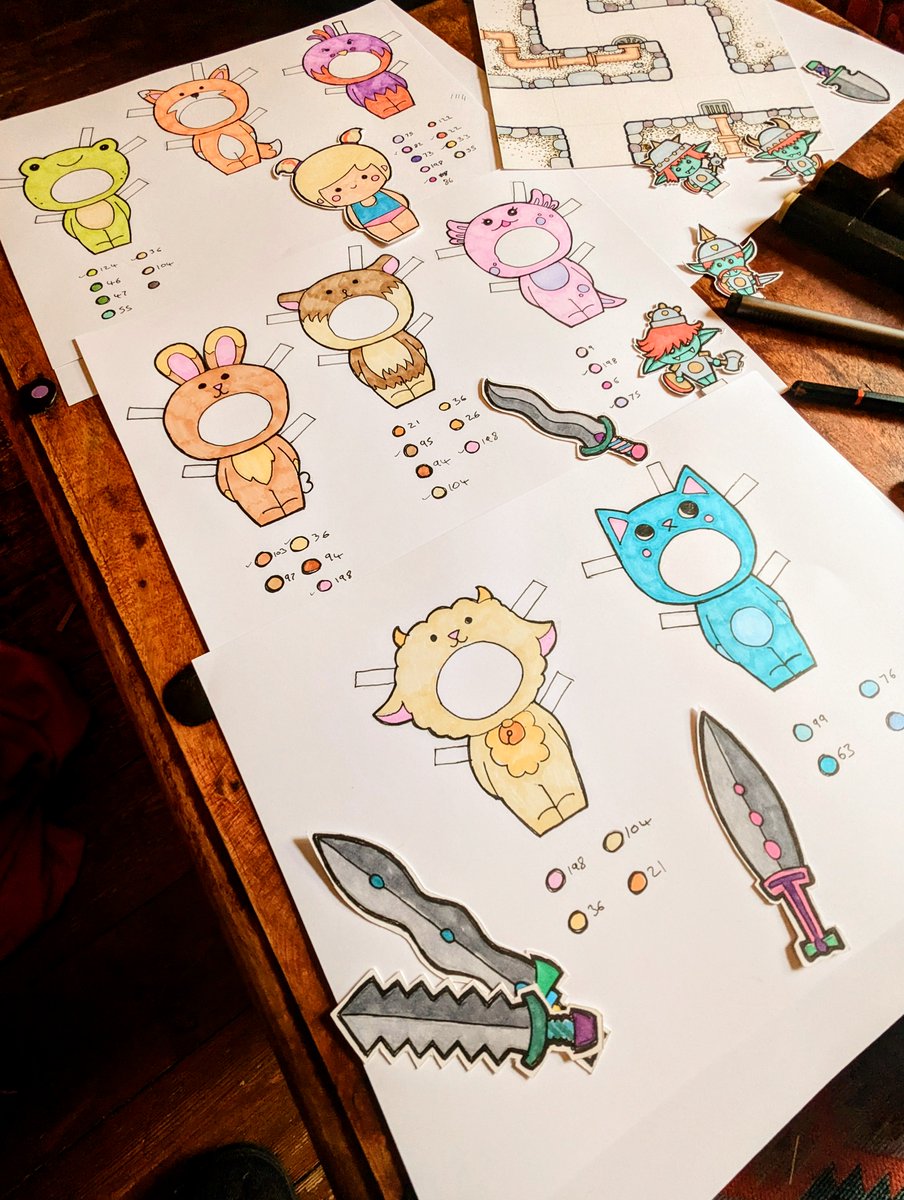 Q: So Alice, what's this board game we're making about?

A: Wearing animal themed onesies and running around a labyrinth fighting goblins.