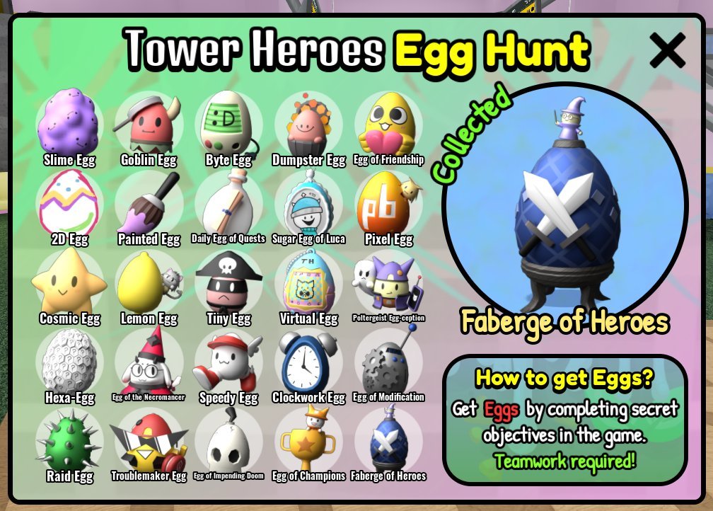 Hiloh on Twitter "Make sure you get all the eggs in Tower Heroes for