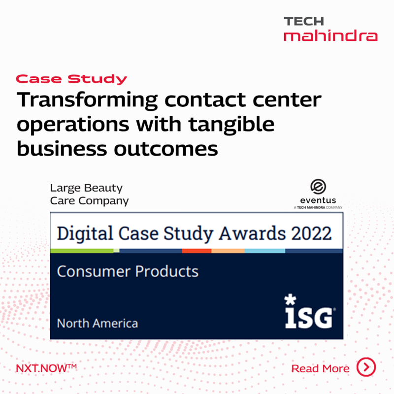 tech_mahindra's tweet photo. A leading beauty care company leverages @Tech_Mahindra Eventus IntelligenceHub platform to improve its operations & stay ahead of the competition
Download @ISG_News #DCSA2022 #Standout case study: https://t.co/o4G0kZDrwc
Explore: https://t.co/Cy12S0AFZ2
#NXTNOW #DigitALLScape