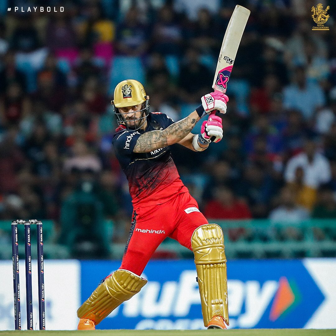 RCBTweets's tweet image. The guiding light 🌟

In testing conditions last night, Captain Faf was the highest scorer &amp;amp; he helped us put up a winning total! 🔥

#PlayBold #ನಮ್ಮRCB #IPL2023 #LSGvRCB
