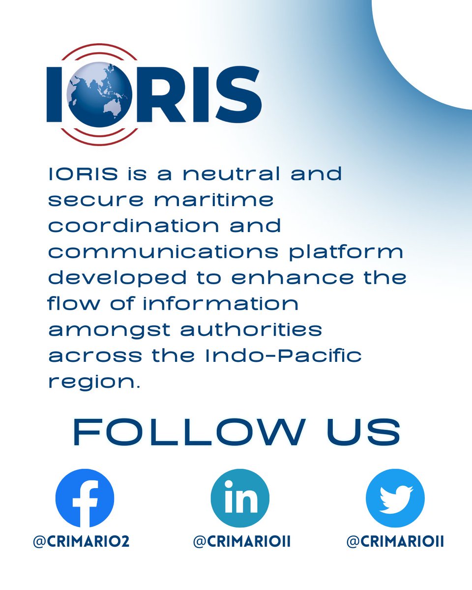 CrimarioII's tweet photo. #IORIS #SCM2023 is happening this month, 24-25 May.

#IORIS contributes to foster #informatiosharing, enhance #cooperation and #coordination aiming to improve #maritimesecurity in the #IndoPacific region, #strongertogether.
@eu_eeas @expertisefrance @kemenkomarves https://t.co/4uUgxgCeJp