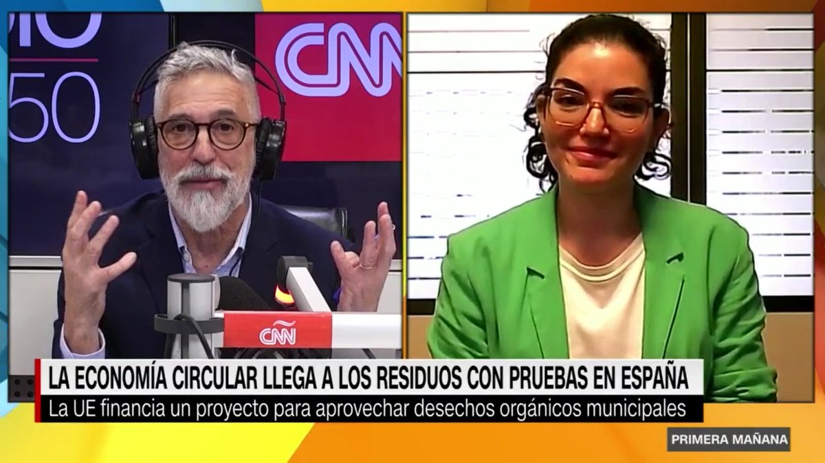 LifeInfusionEU's tweet photo. ¡El proyecto #LifeInfusion cruza el charco!
 
El pasado viernes tuvimos la oportunidad de ser entrevistados en el programa Primera Mañana con @PepeGilVidal, @CNNArgentina.

Aprovechando al máximo los #residuos orgánicos para obtener #biogás, #nutrientes y #agua regenerada. https://t.co/XSB6bKCZPc