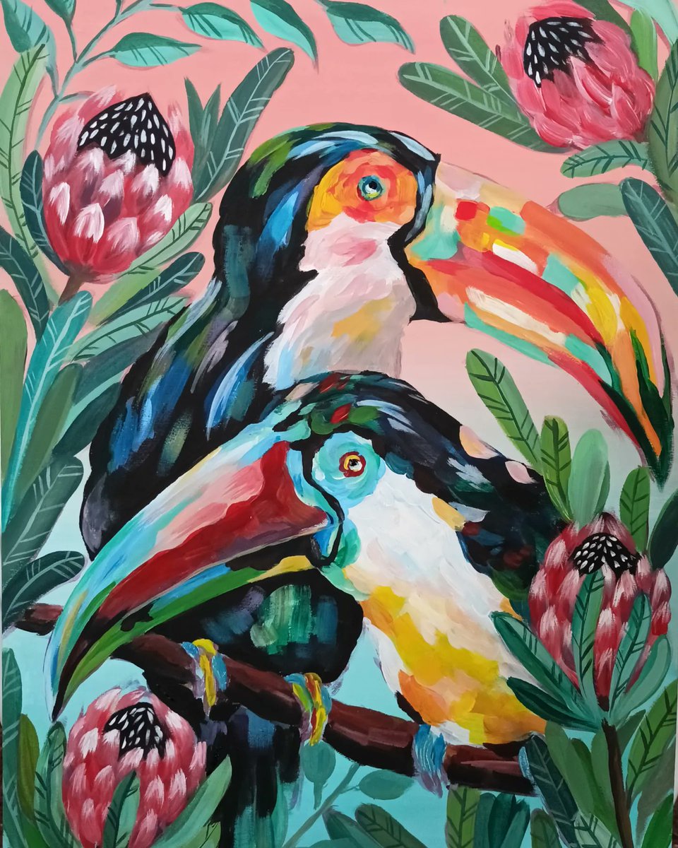 ART_BRW's tweet photo. 🦜🦜🦜
COLORED PIGEONS 

I have not been on Twitter for a long time, I think I will gradually return. I have accumulated a lot of works ^^
#art #painting #acrylic #Toucan https://t.co/TYznKxdusG