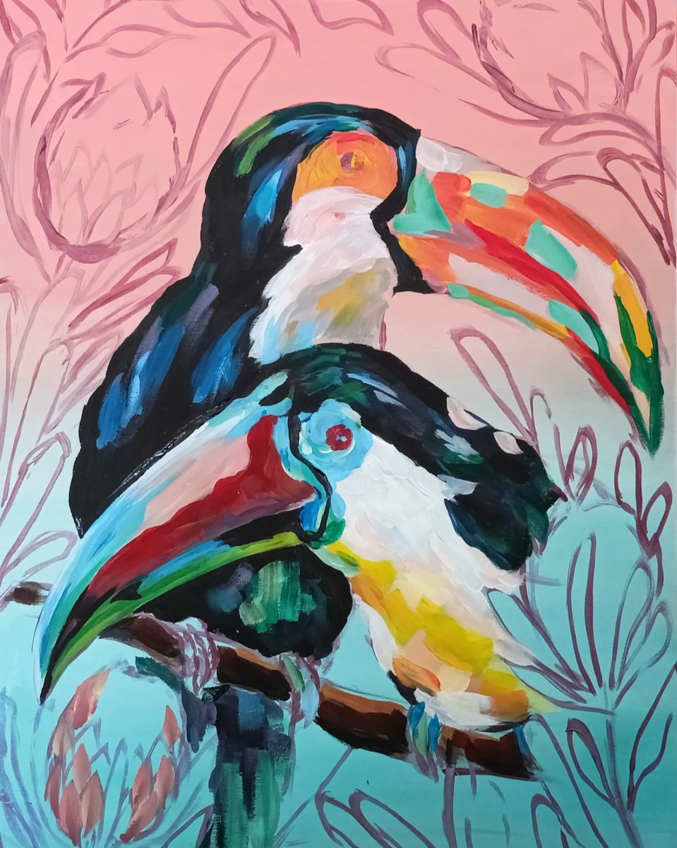 ART_BRW's tweet photo. 🦜🦜🦜
COLORED PIGEONS 

I have not been on Twitter for a long time, I think I will gradually return. I have accumulated a lot of works ^^
#art #painting #acrylic #Toucan https://t.co/TYznKxdusG
