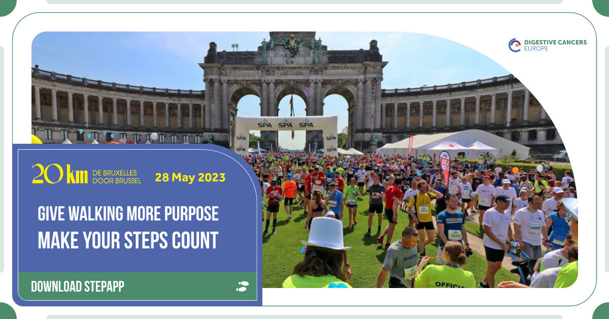 dice_europe's tweet image. Calling all walkers! Will you take part in the 20km of Brussels on 28 May? Then remember to download DiCE&apos;s #StepApp! You will help us to raise awareness of #DigestiveCancers, track your progress and make every step count! #20kmBrussels Visit👉 stepapp.digestivecancers.eu
