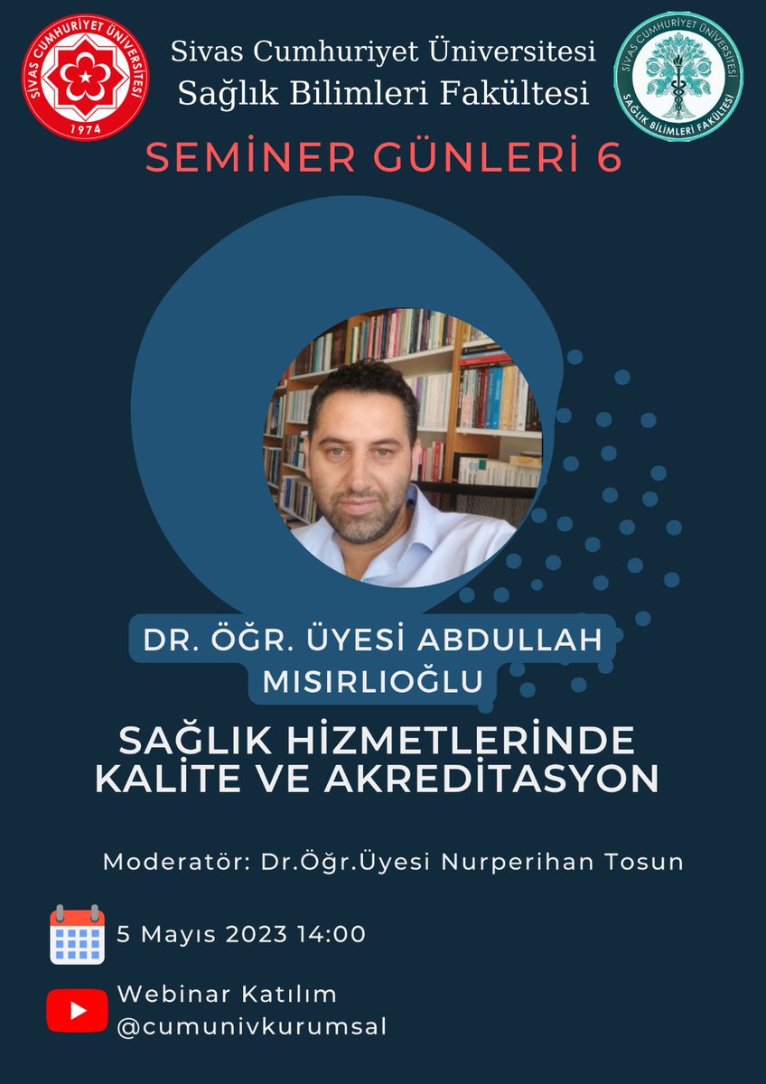 Seminer Günleri Etkinliğimizin 2. webinarı 5 Mayıs 2023 tarihinde saat 14:00'de gerçekleştirilecektir. 
Katılım için: youtube.com/watch?v=6hLPEK…