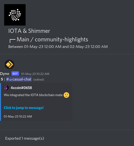 IOTAXTeams's tweet photo. 1/
#IOTA and #Shimmer Discord #community highlights.
🌐 Learn more and join the discussion https://t.co/USN5qQtgEN. https://t.co/KewbjTFzWB