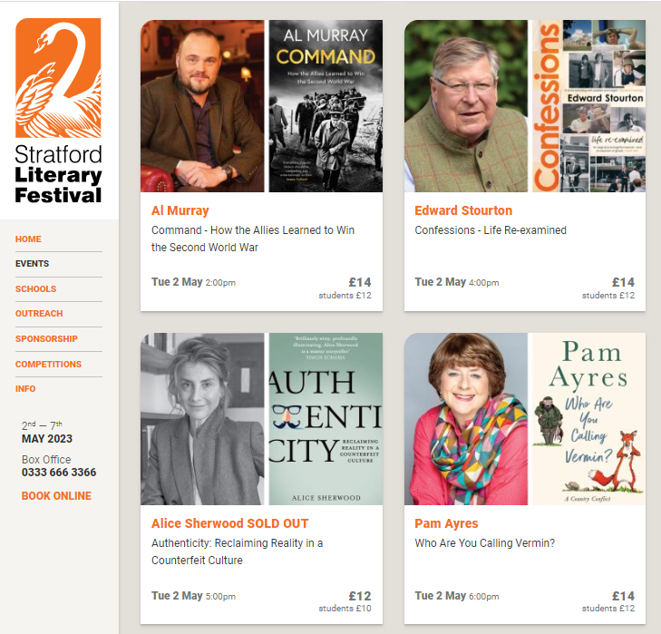 AliceVSherwood's tweet photo. Looking forward to the first day of the fabulous @StratLitFest and to shooting the breeze with
@djshields1 about how to stay real in an age of fakes. Join us at 5pm and have your say:
https://t.co/HjKDRjzHJo…
#AuthenticityBook https://t.co/3IWW04Ni0K https://t.co/fv3wyGbsdW
