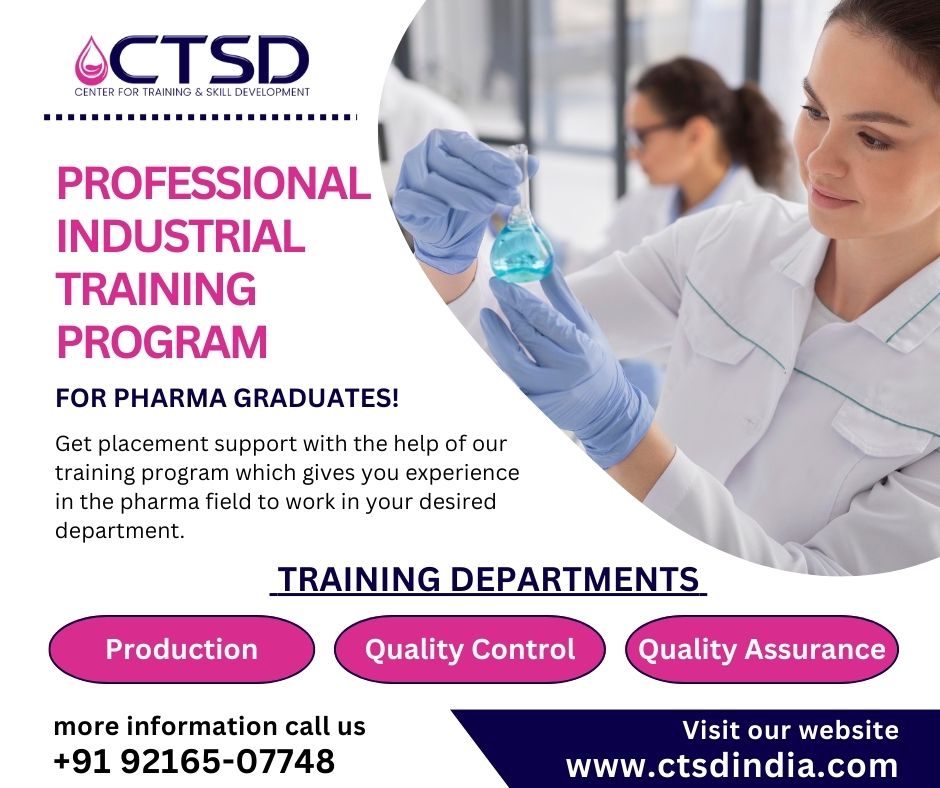 ctsd_india's tweet photo. Nowadays, practical knowledge has become extremely essential. Practical training in field work gives you the skills and knowledge. Utilize the professional training course offered by the CTSD to gain experience.
#CTSD #trainingprogram #pharmatraining #placementprogram #Pharmacy https://t.co/c82Nfs3He3