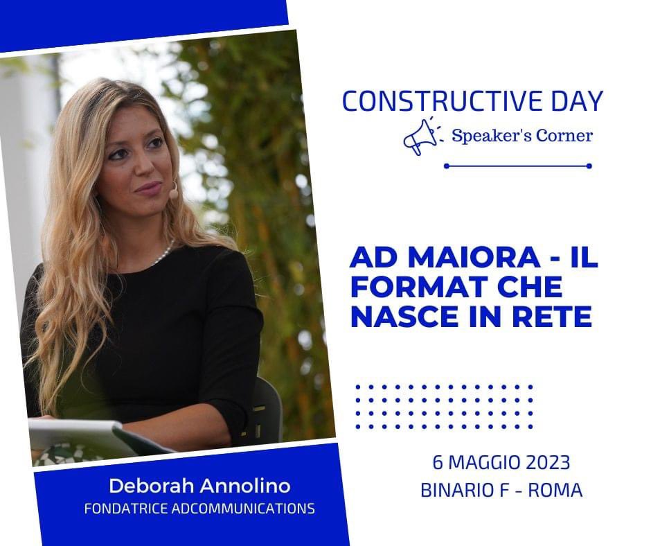 DeborahAnnolino's tweet image. Da quando sono entrata a far parte del @ConstructiveNet è cambiato il mio modo di “fotografare” la realtà, di raccontarla. Per questo non potevo mancare al primo #ConstructiveDay il 6 maggio a #Roma 
Felice di rivedere tutti i colleghi #giornalisti e #ufficistampa