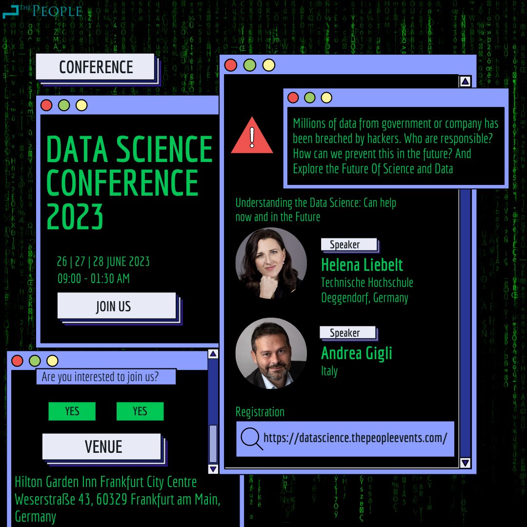 datasci_week's tweet image. Dear Connection reach us for more details.
The Final Submission has been started so join us in Frankfurt, Germany from June 26-28, 2023. 

#datascienceweek #globalmeet #worldwide