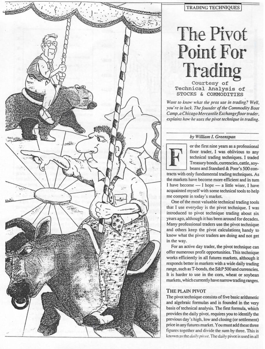 TheAnantAcharya's tweet photo. See images for the original article published decades ago... maybe in 1960s
Dont know where I got it from...
Published in TASC Magazine!
#pivotpoints
You want the code to automatically plot it, Follow and DM, will share it with you. https://t.co/FqQiWGa4Up